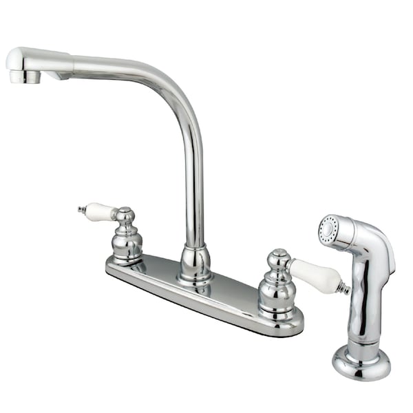 Victorian Centerset Kitchen Faucet, Chrome